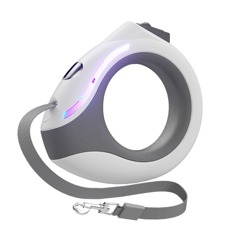 LED Bracelet Dog Leash with Auto Reel 3m Nylon Rope 80kg Capacity